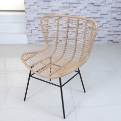YOHO Wholesale cheap Outdoor furniture Garden Chairs Aluminum and PE distorted rattan  Leisure Dining chair
