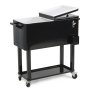 YOHO Hot Sale Luxury Metal Patio Camping cooler cart Beverage Tubs Cooler Lid beer/wine/drink Ice Bucket with wheels