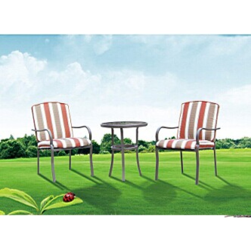Garden Patio Simple Steel colorful Cheap Folding Chair restaurant cafe facilities Lightweight 3Pcs Table Set