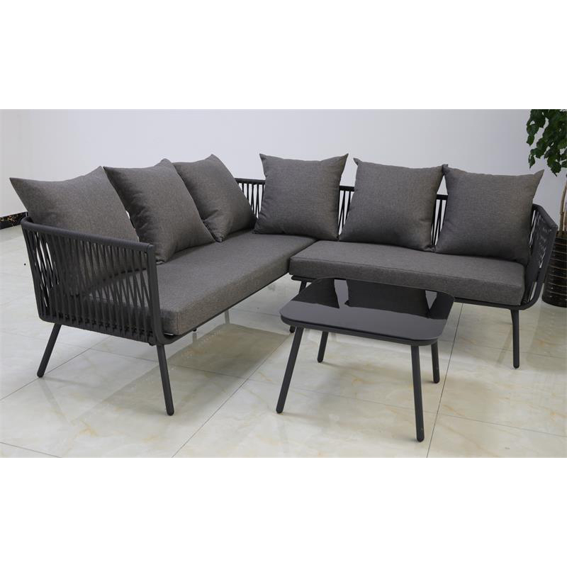 New design modern garden sets for patio sofa patio furniture powder coating aluminum sofa