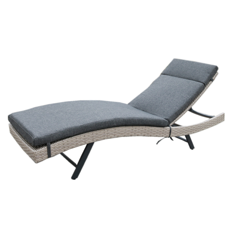 Yoho In Stock Patio furniture Steel Rattan/Wicker lounger Garden Leisure Hot Sale Modern Sun Lounger with Adjustable Back