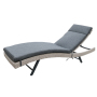 Yoho In Stock Patio furniture Steel Rattan/Wicker lounger Garden Leisure Hot Sale Modern Sun Lounger with Adjustable Back