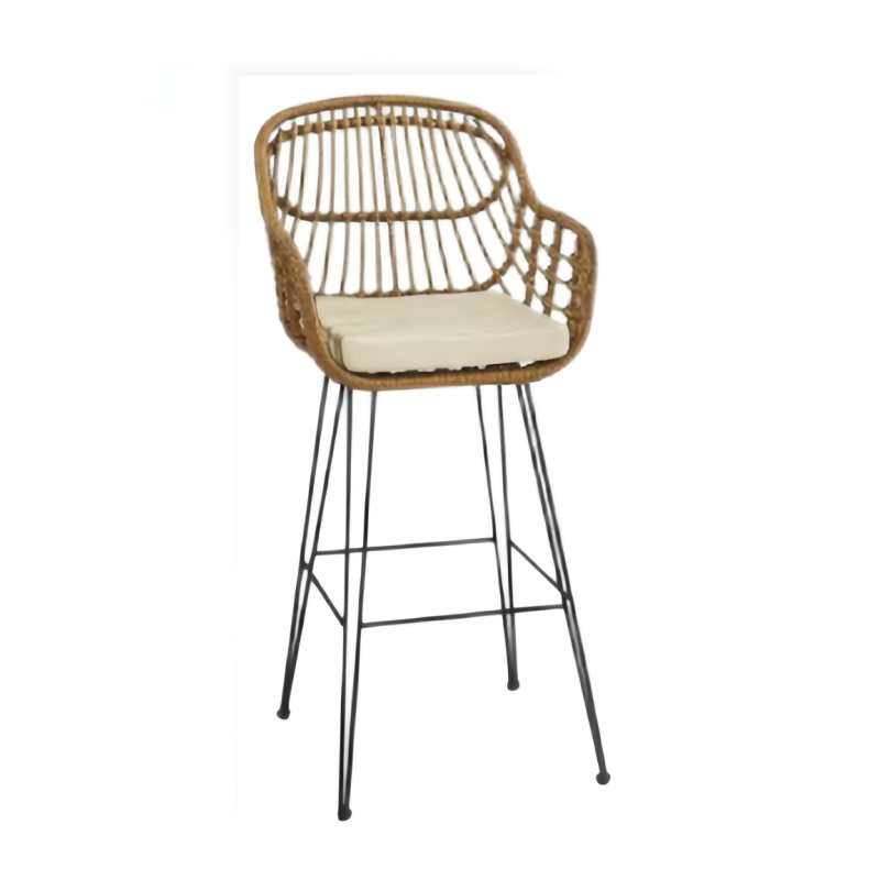 YOHO Wholesale Outdoor Garden Rope Woven Aluminum Single Chair Bistro Cafe Party Stackable Rattan chair