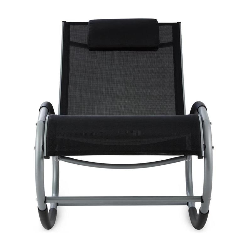 2022 New design patio rocker outdoor chair patio aluminum chair with textline seat