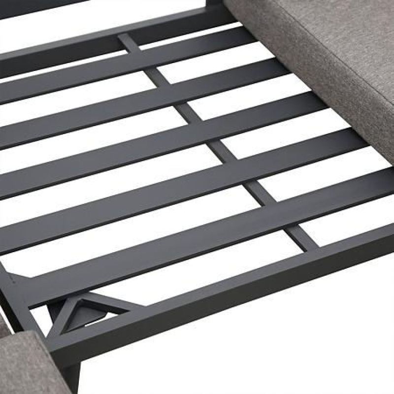 Yoho Hot Sale KD Aluminum Frame Plywood 4pc Sofa Set Outdoor furniture Garden Set L shape Garden Sofa Set Furniture