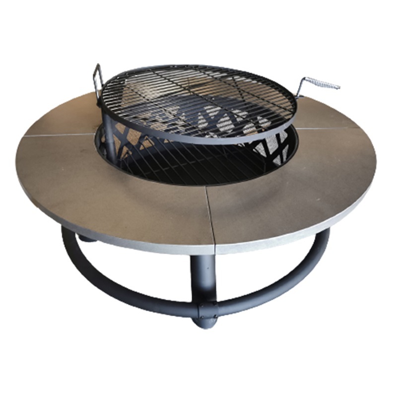 Yoho hot sale fire pit outdoor garden patio steel round fire pit chimney
