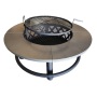 Yoho hot sale fire pit outdoor garden patio steel round fire pit chimney