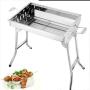 Cooking Picnic Camping  Bbq Stainless Steel Bbq Grill Portable Charcoal Barbecue Grill