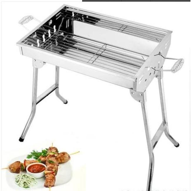 Cooking Picnic Camping  Bbq Stainless Steel Bbq Grill Portable Charcoal Barbecue Grill