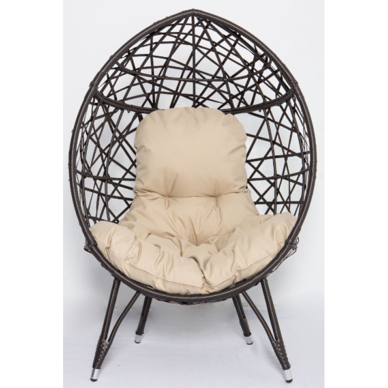 Outdoor Patio Hanging Swing Egg Char With Stand Rattan Egg Chair