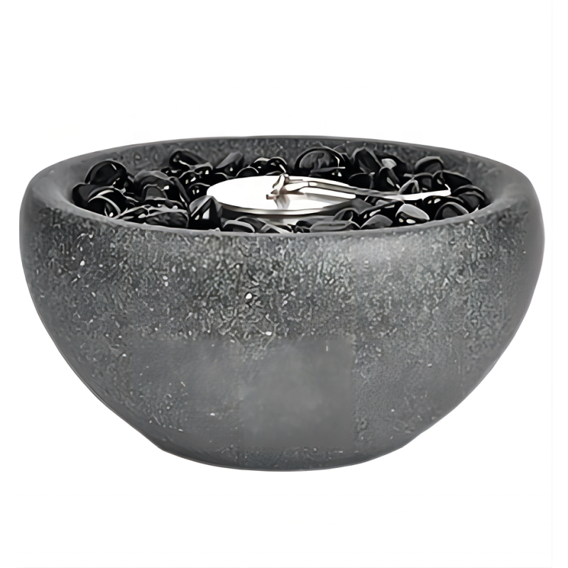 YOHO Modern Design Concrete Tabletop Bio ethanol Burner  Indoor warming round bowl tabletop bio ethanol burner
