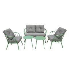 YOHO New arrival 4pcs MedernOutdoor sofa set Aluminum Frame Custom Garden Furniture cushioned Lounge Outdoor Couch Sofa Set