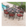 Outdoor Garden Round Table Cast Aluminum Patio Dining set