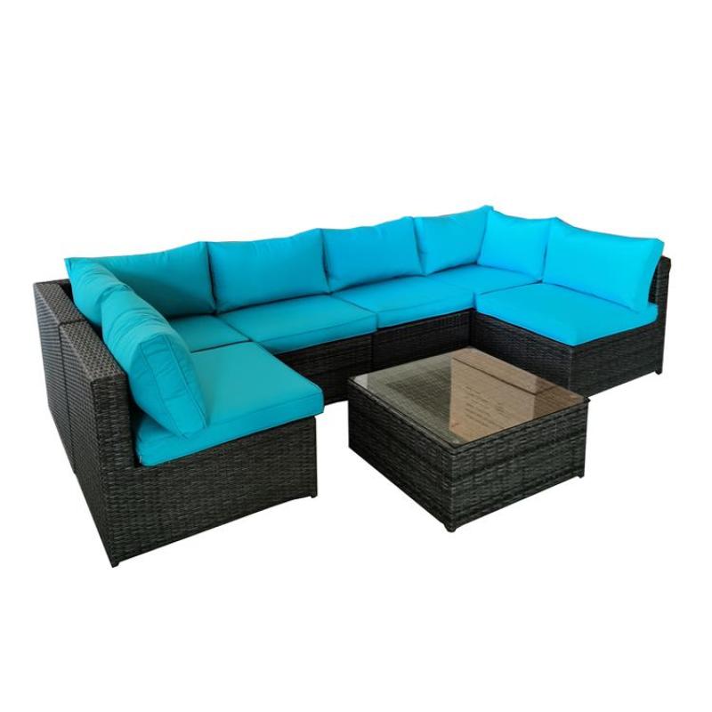 All weather luxury flat wicker rattan outdoor furniture, rattan furniture, garden sofa set