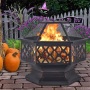 Outdoor Patio  Garden  Camping Round Fire Pits with Poker Fire Pit