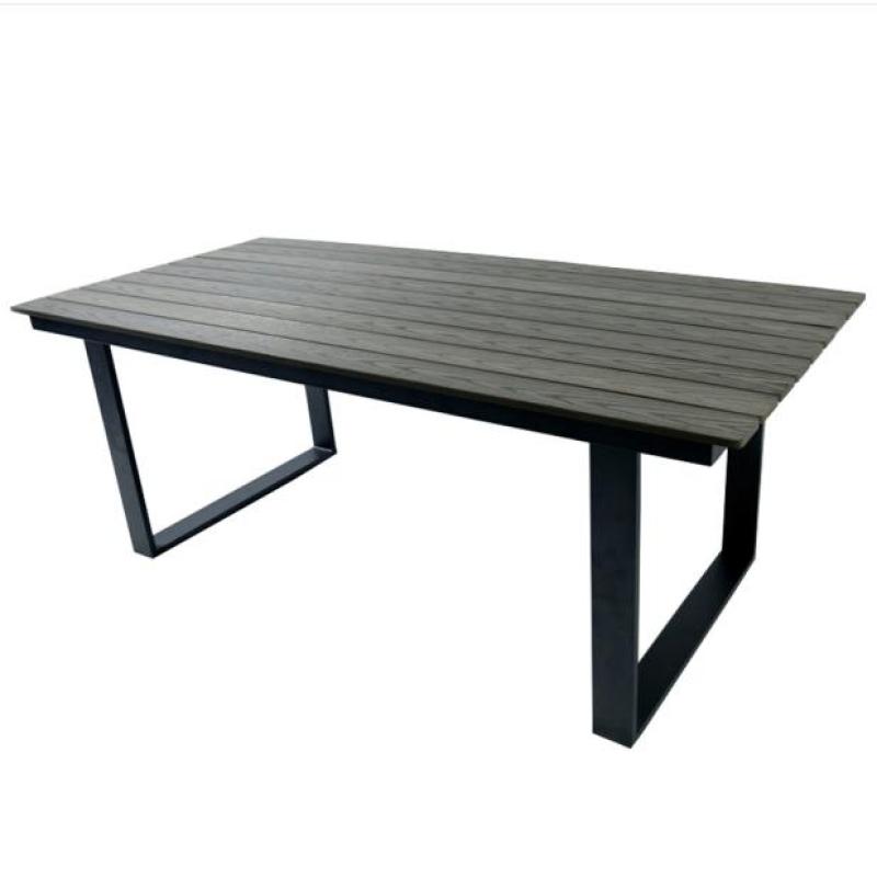 High Quality Outdoor Furniture Aluminum Plastic Wood Rectangle Dinning Table