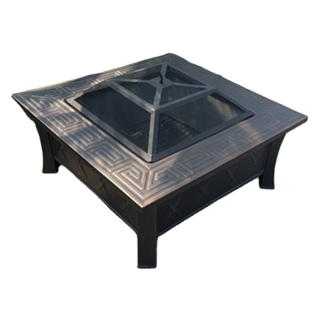 YOHO Outdoor Wholesale Promotional Square 32 Inch Fire  Brazier  Patio Set Fire Bowl Charcoal Fire pit For Garden Use
