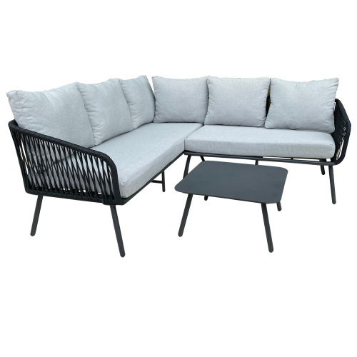3pcs European modern outdoor garden furniture rope sofa set