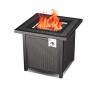 Patio furniture Multi-function outdoor wicker gas fire pit table aluminum frame garden outdoor fire pit