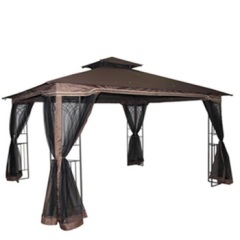 Double vented outdoor chinese gazebo panel mosquito net folding polycarbonate gazebo