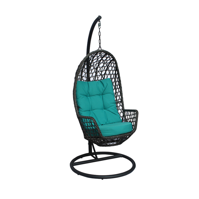 Manufacturers Direct Sale Rattan Patio Chair Hanging Egg Chair Single Seat Swing Chair