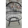 Outdoor KD Aluminum Steel Rattan Wicker Chair With Cushion Single Seat Egg Chair With Stand