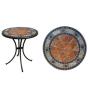 Yoho outdoor mosaic table outdoor dining table round mosaic table for garden