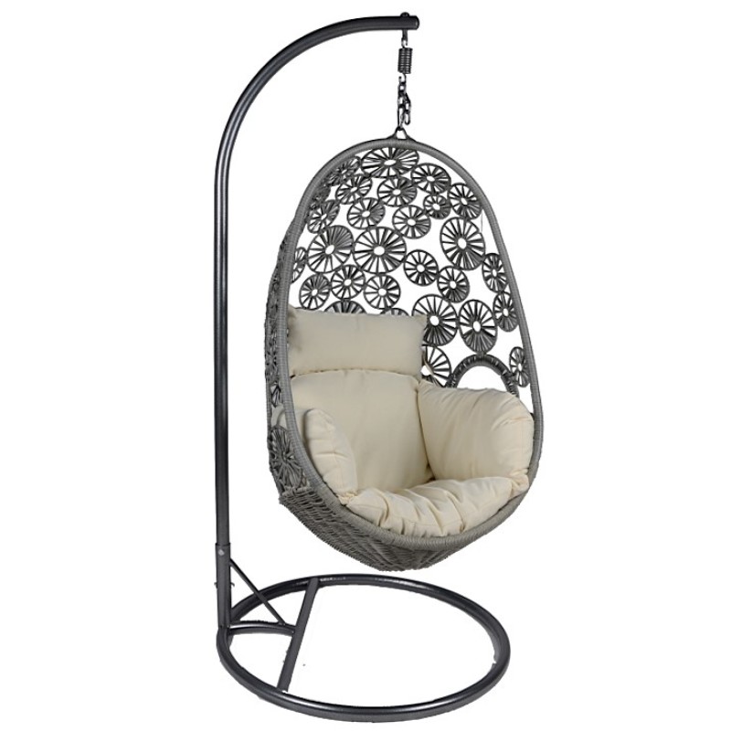Manufacturers Direct Sale Rattan Patio Chair Hanging Egg Chair Single Seat Swing Chair