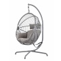 Yoho Hot sale Full KD Aluminum Rattan Egg swing chair Garden Bedroom hanging egg chair with stand