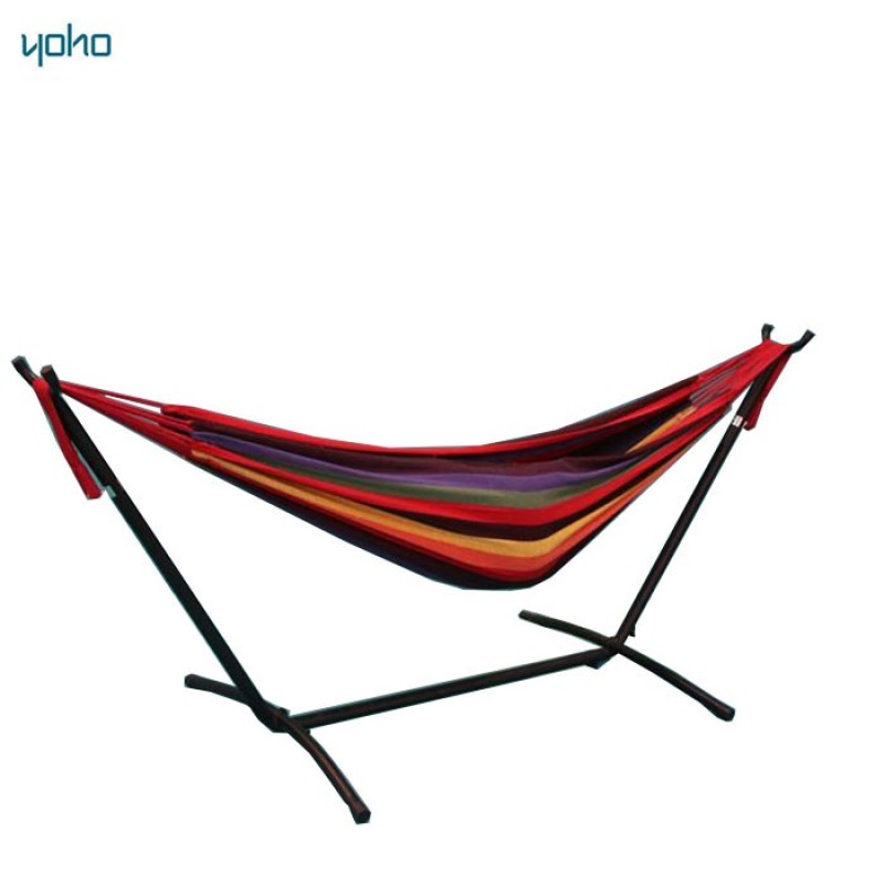 Outdoor patio garden  portable hammock bed with Camping foldable and adjustable hammock stand