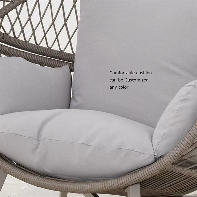 Yoho hanging egg chair stable aluminum frame with comfortable cushion knock down design