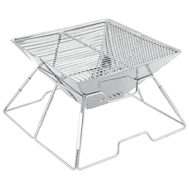 Simple Folding charcoal stainless steel BBQ grill XY-FB-15001