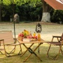Outdoor Lightweight Aluminum Beach Wood Chair Folding Garden  Chair