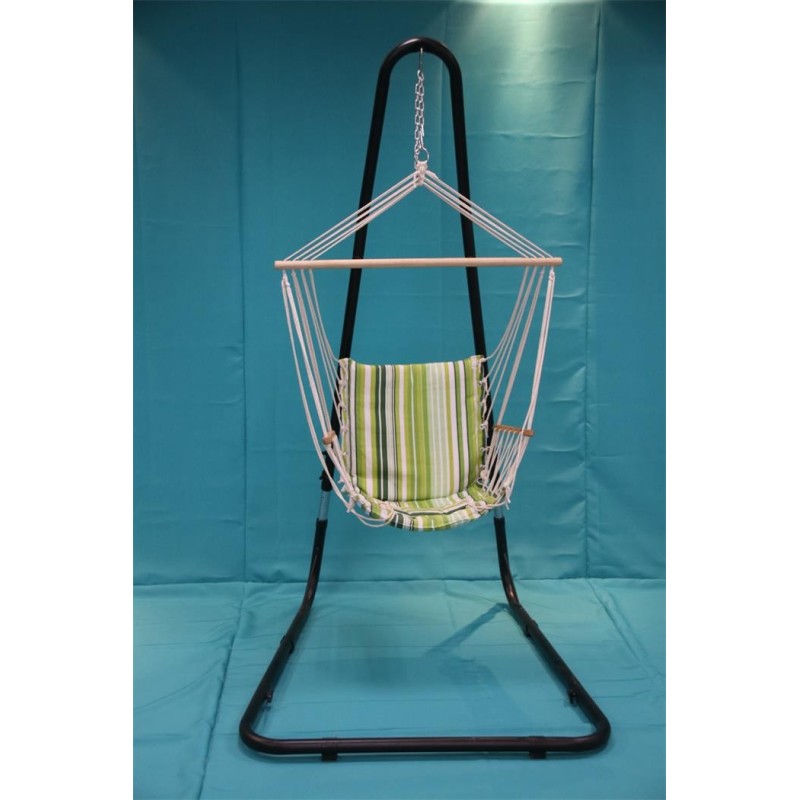 C Shape Steel  Hanging Hammock Woven Egg Chair Stand, Hammock Swing Chair Stand Outdoor