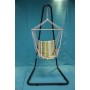C Shape Steel  Hanging Hammock Woven Egg Chair Stand, Hammock Swing Chair Stand Outdoor