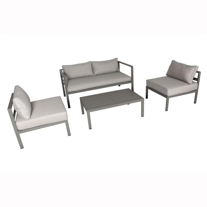 YOHO Outdoor Garden Furniture Aluminum Sofa Set simple design modern sectional conversation sofa set