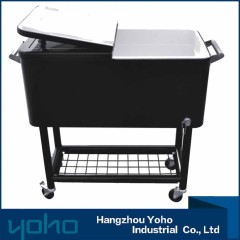 Stainless steel patio cooler cart ice cooler cooler box/Ice Drinks Bucket with wheels