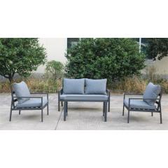 7 Pcs Modern Simple Garden Outdoor Patio Classic Leisure Aluminum Bench Sofa set with Back