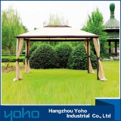 YOHO 3x3 Luxury Outdoor gazebo tent and curtains waterproof Patio garden  gazebo with seat bench with canopy /mesh/Curtain