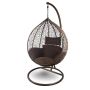 Outdoor Patio Hanging Swing Egg Char With Stand Rattan Egg Chair