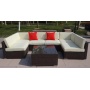 Wicker furniture 7 seater rattan wicker outdoor big sectional sofa set