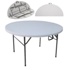 YOHO Wholesale cheap Lightweight round plastic portable camping folding picnic event foldable table