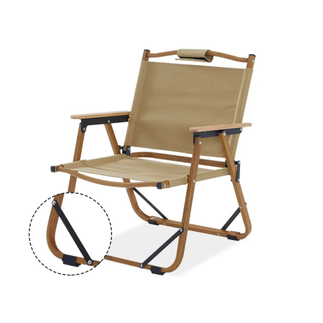 OEM Fabric Portable Wood Grain Aluminum Frame folding chair ultralight Camping Director Chair outdoor fishing chair