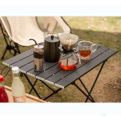 Outdoor Portable Aluminum  Picnic Table Foldable Camping Table