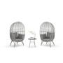YOHO Outdoor KD Garden Egg Chair  Garden High Quality Rattan Patio Egg Shape Chair with 4 Legs stand Egg chairs