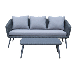 YOHO Outdoor 4 pcs popular outdoor furniture sofa set KD design  garden Leisure  rattan Sectional sofa with arm