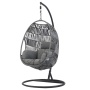 Outdoor Rattan Wicker Furniture Patio Egg Chair With Steel Hanging Egg Chair