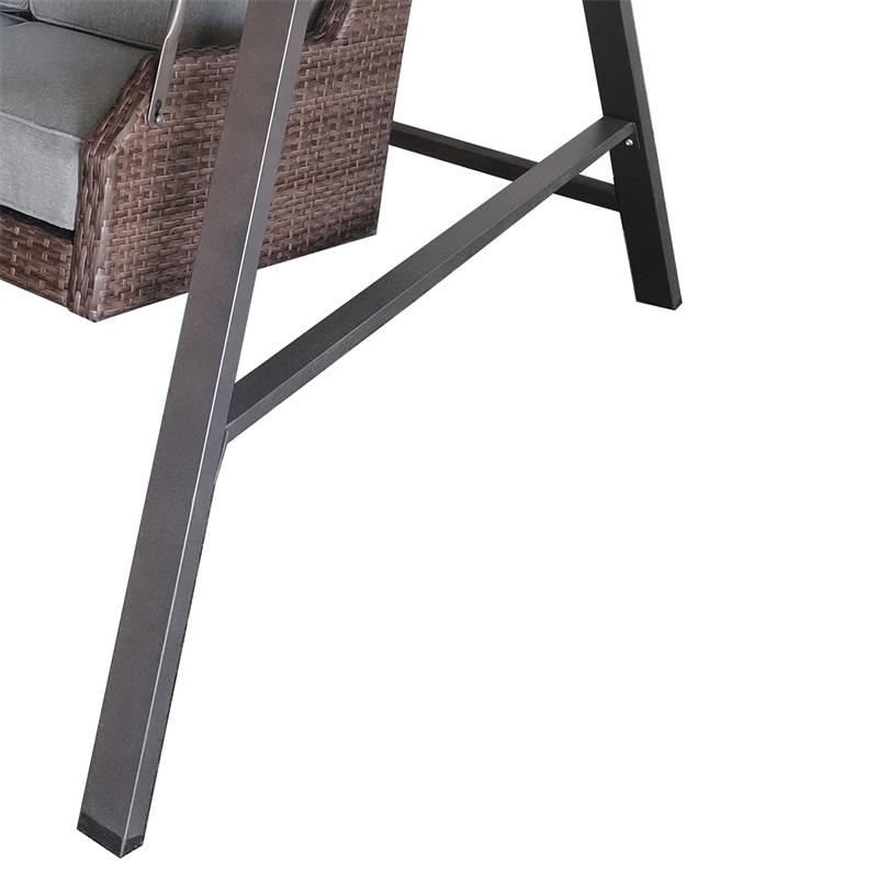 YOHO 2 Seat Patio Swing In Rattan Make Your Garden More Interesting