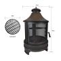 Outdoor black high-heat-resistant paint   with cast iron grills cooking fire pit