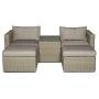 Wholesale outdoor rattan soft patio lazy rattan sectional sofa furniture set bed Outdoor multifunctional sofa set